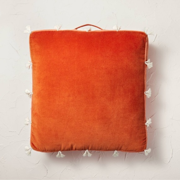 2!!! Opalhause floor pillow orange with tassel - Picture 1 of 5